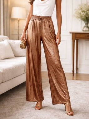 SAVAGE X FENTY RIHANNA CHAIN REACTION RELAXED WIDE LEG PANT SPARKLY SMALL